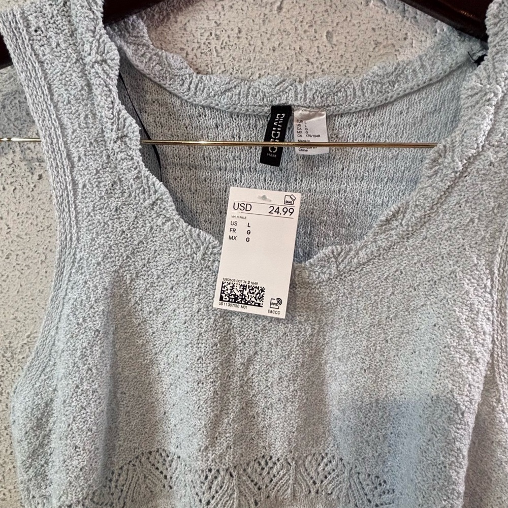 Divided Light Gray Knit Top - Picture 3 of 5